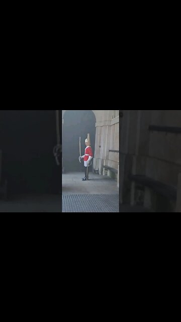 King's life guard draws his sword #horseguardsparade