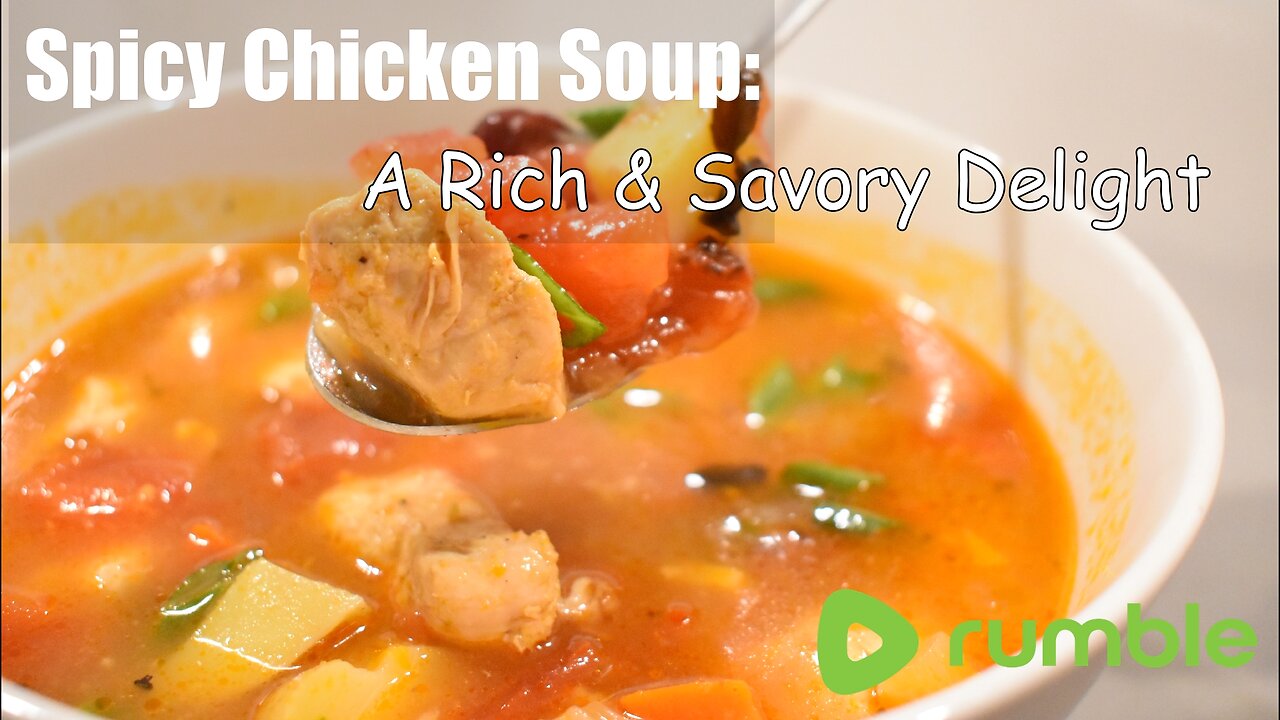 Spicy Chicken Soup: A Rich & Savory Delight (ASMR)