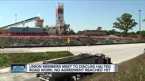 Union members meet to discuss halted road work, no agreement reached yet