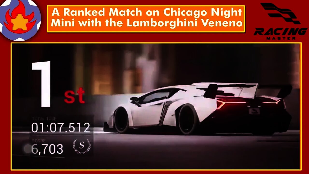 A Ranked Match on Chicago Night Mini with the Lamborghini Veneno | Racing Master