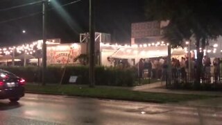 Large crowds outside South Tampa bar