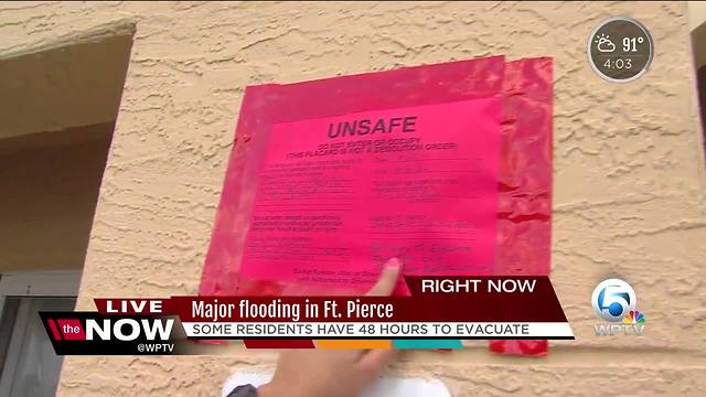 Residents must evacuate flooded apartments in Fort Pierce