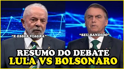 RESUMO DO DEBATE: LULA VS BOLSONARO NA GLOBO..