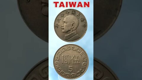 Taiwan 5 Dollars 1989.#shorts #coinnotesz #viral