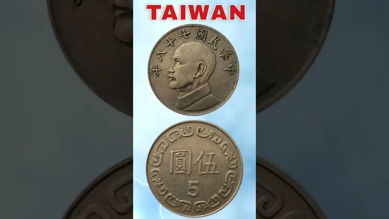 Taiwan 5 Dollars 1989.#shorts #coinnotesz #viral