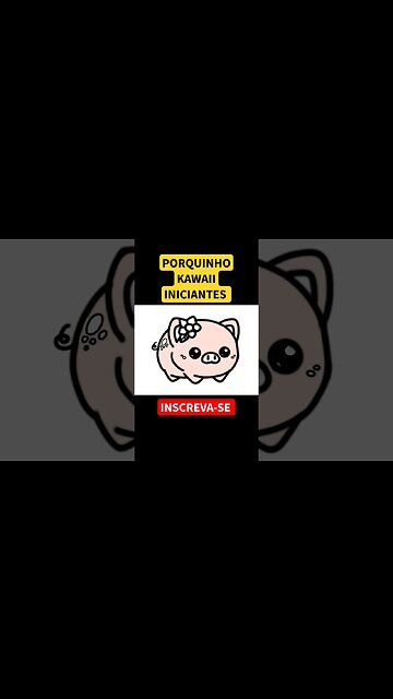 COMO DESENHAR PORQUINHO KAWAII -INICIANTES #shorts #desenhokawaii #porquinho