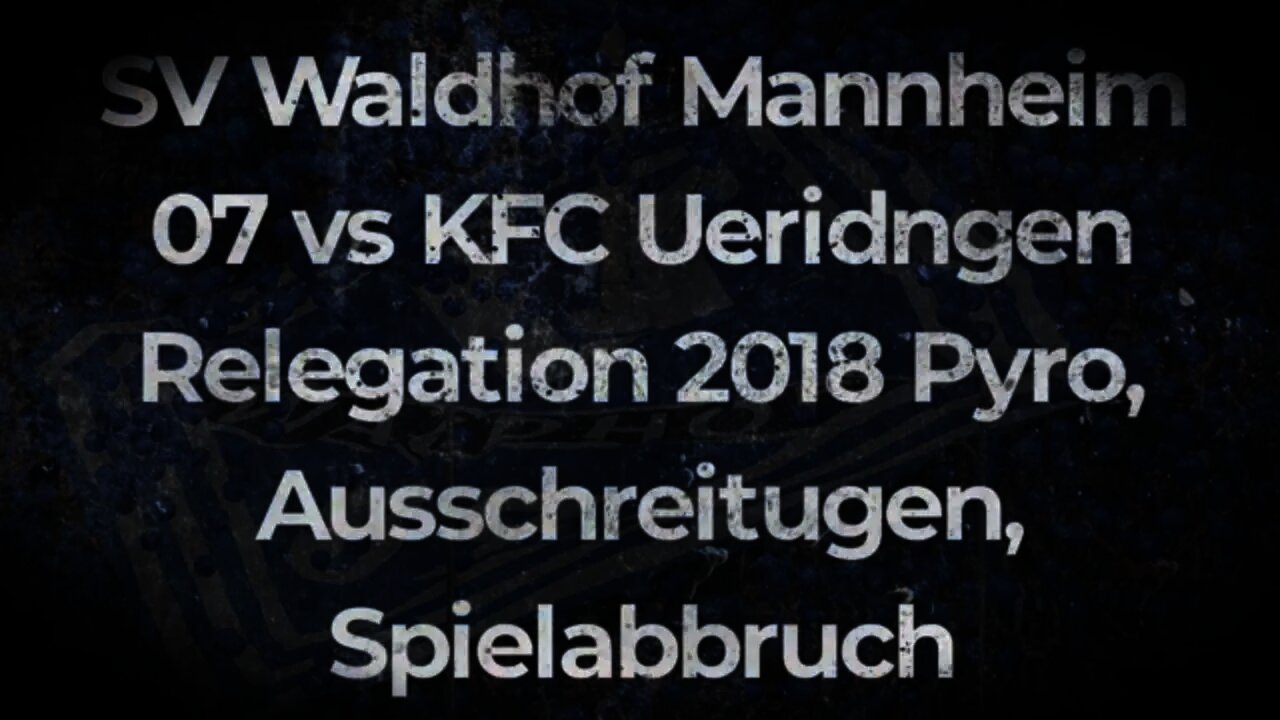 SV Waldhof Mannheim 07 vs KFC Uerdingen 2018 Pyro Spielabbruch Randale