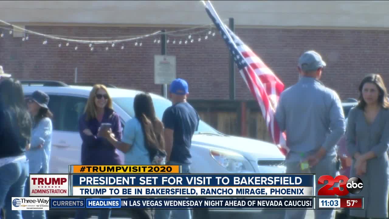 President Trump coming to Bakersfield today
