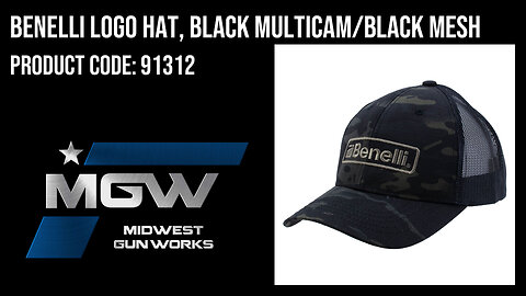 Benelli Logo Hat, Black Multicam/Black Mesh - 91312