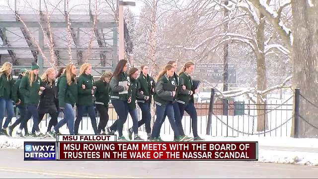 MSU rowing tam meets with Board of Trustees in wake of Nassar scandal