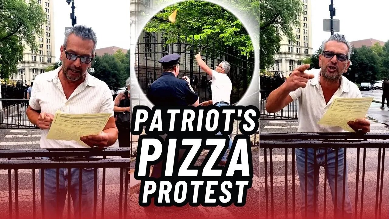 NYC Patriot HURLS PIZZA at City Hall to PROTEST “Woke A** IDIOTS”