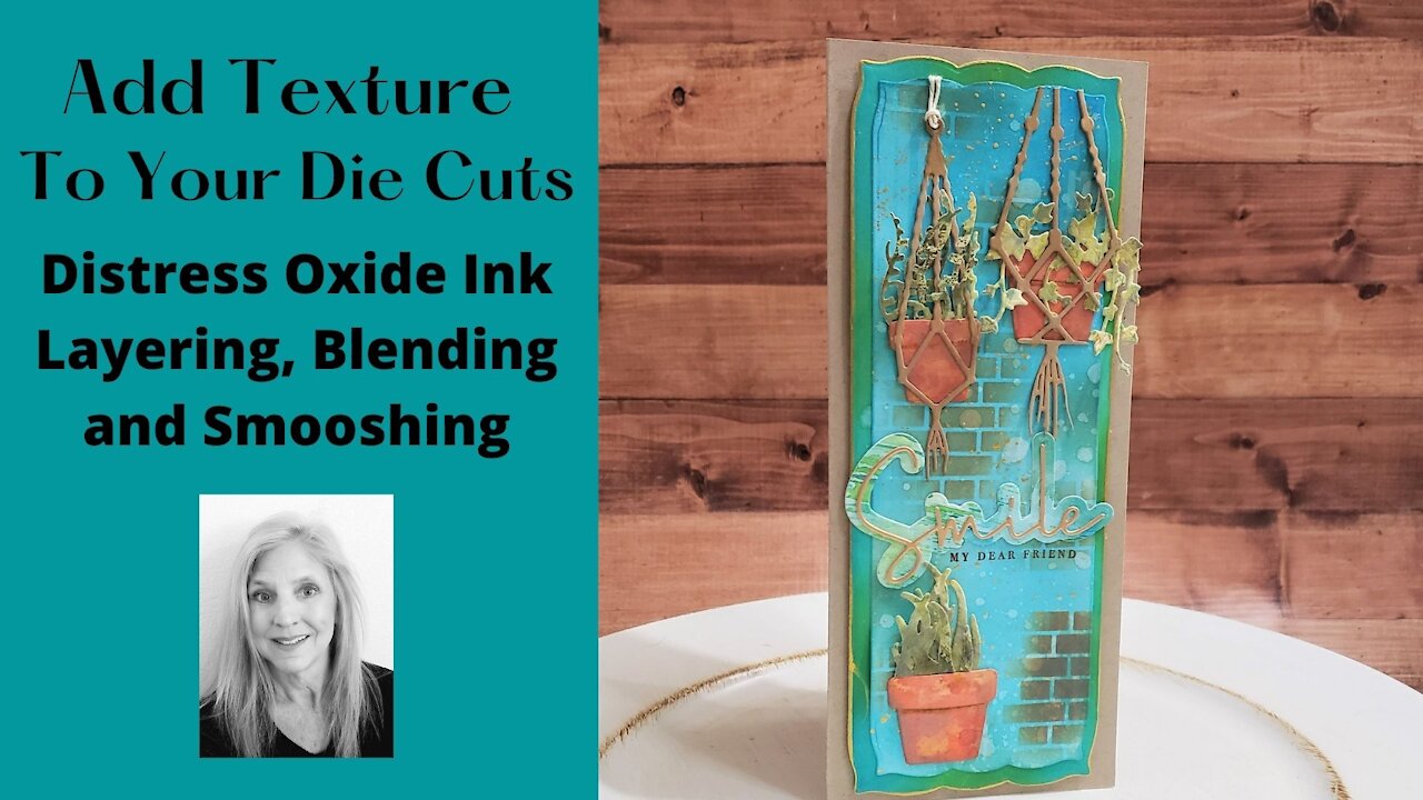 Layering Distress Oxide Inks For Texture On Die Cuts| Slim Line Handmade Card