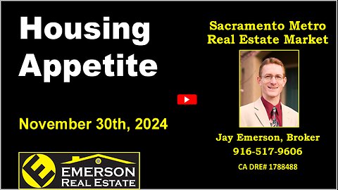 Sacramento County Housing Appetite Update