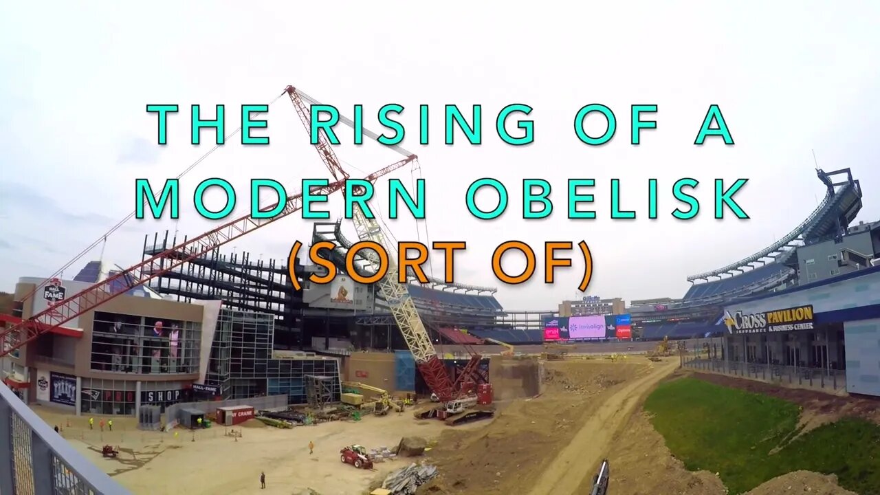 Raising a Modern Obelisk - a glimpse of Ancient Vibes from Modern Construction at the Stadium...