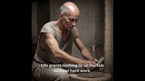 Quotes #1: Life grants nothing to us mortals without hard work.