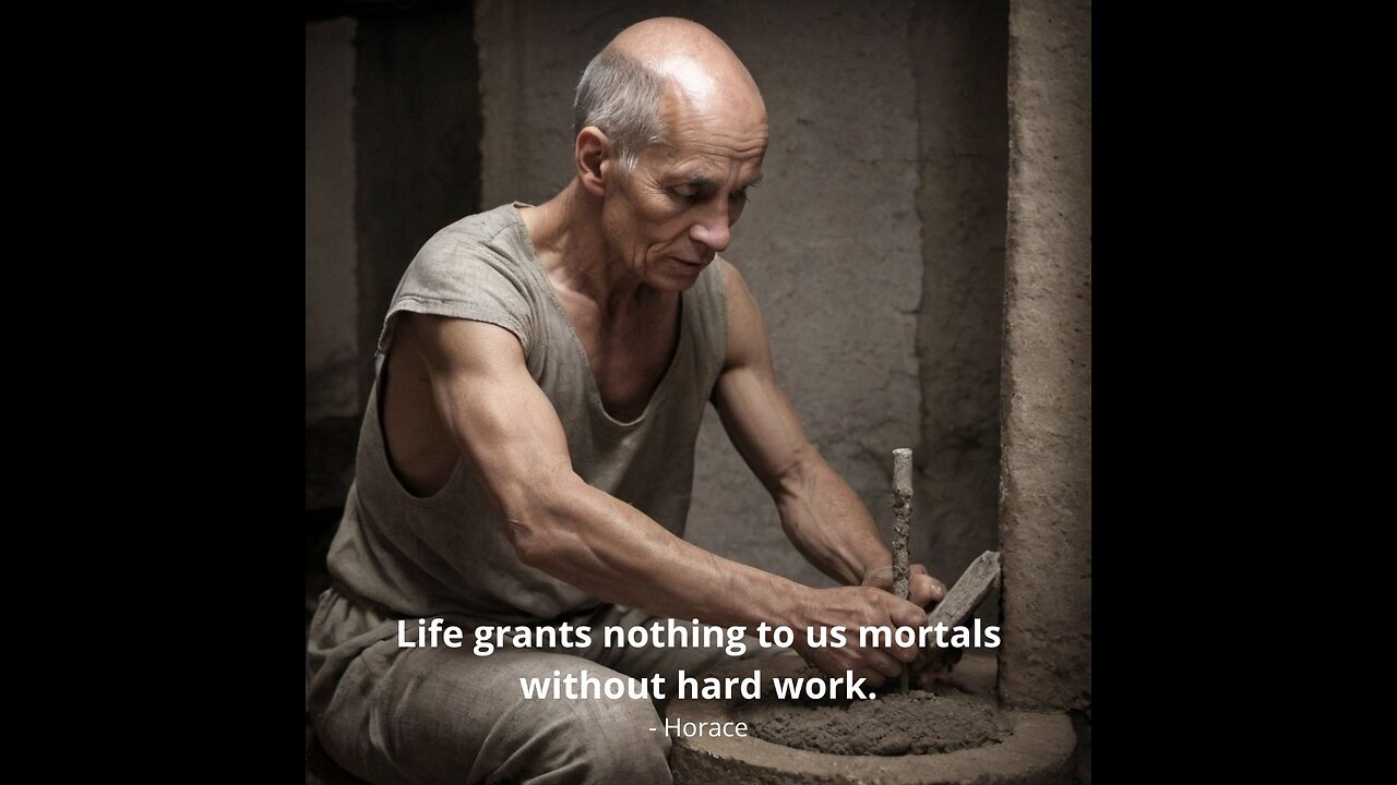 Quotes #1: Life grants nothing to us mortals without hard work.