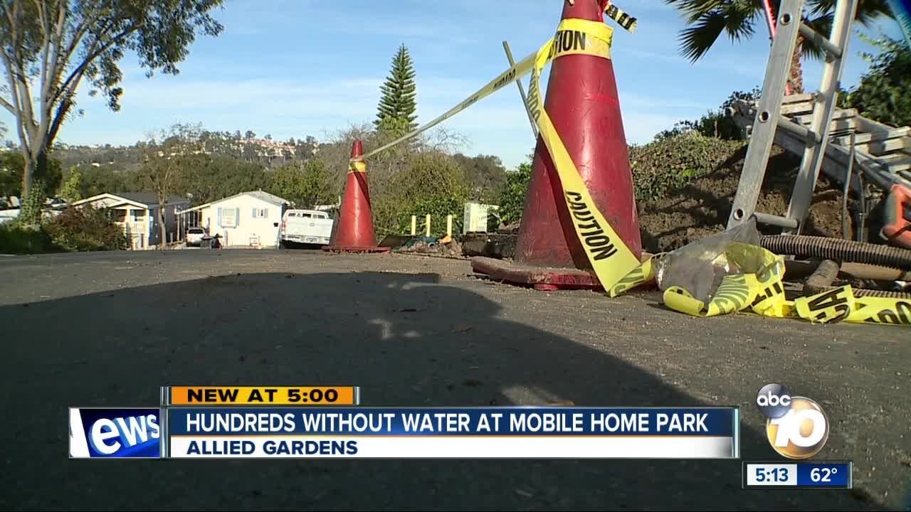 Hundreds without water since Thursday in Allied Gardens