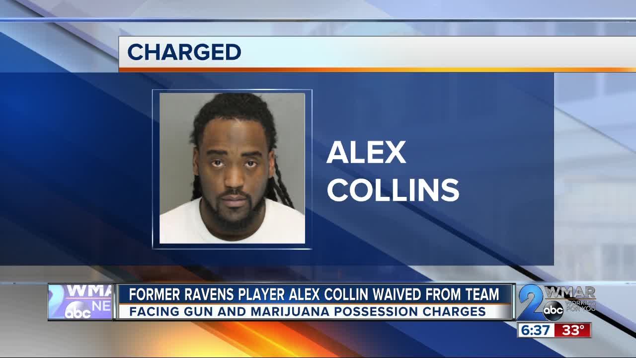 Former Ravens running back Alex Collins waived from team after gun charges