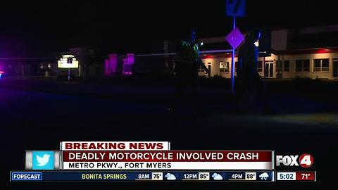 Deadly Crash in Ft Myers Closes Metro Parkway