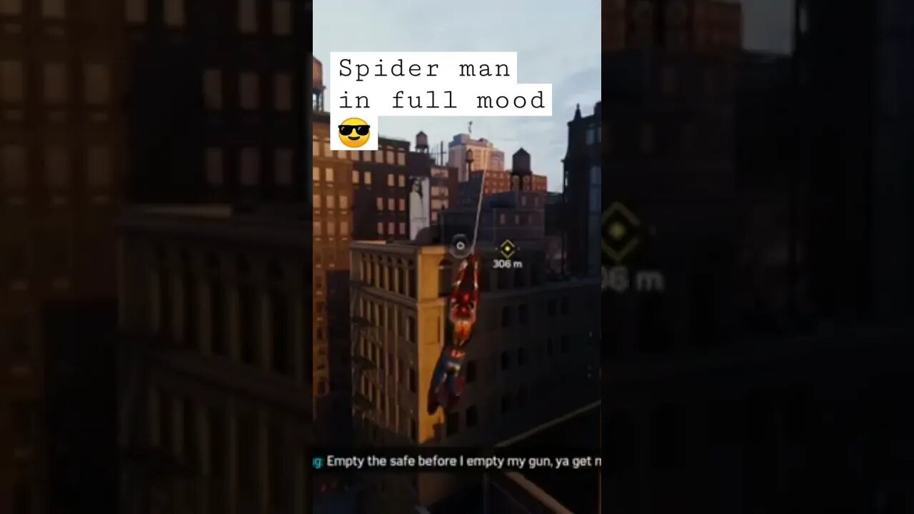 Spider man is on full mood🤓#spiderman #spidermanremastered #shorts #youtubeshorts