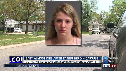 8-month-old baby almost dies after eating heroin capsule, mother arrested