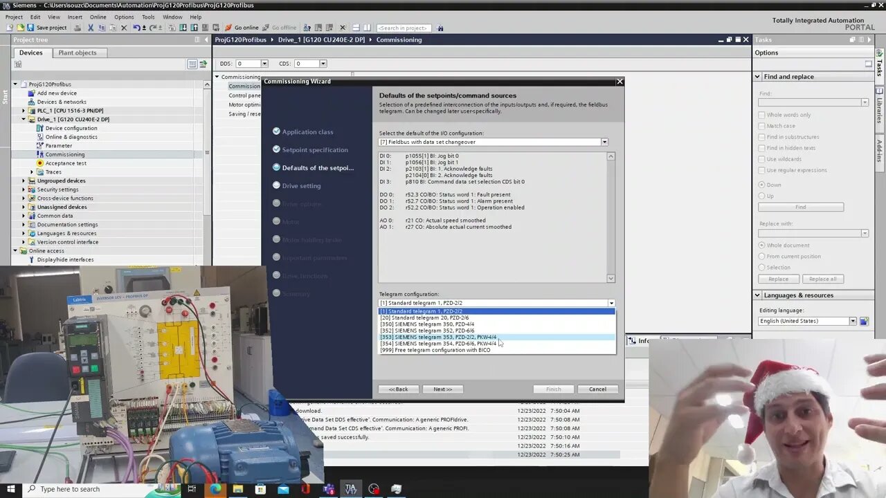 G120 DP - Comissionamento do Inversor G120 em Profibus DP