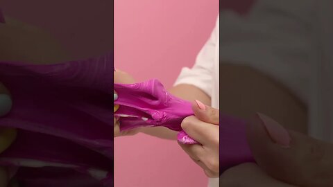 Playing with pink slime #shorts #viral #slimevideo