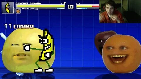 Fruit Characters (Annoying Orange And Dancing Banana) VS Iceman In An Epic Battle In MUGEN