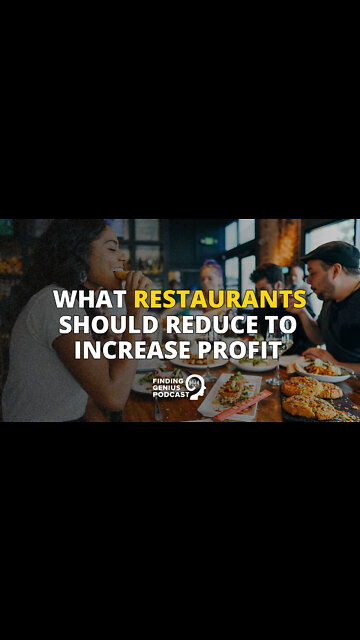What Restaurants Should Reduce to Increase Profit #shorts
