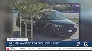 Search on for van driver suspected of following boy in Santee