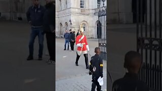 Boy stops just in time #horseguardsparade
