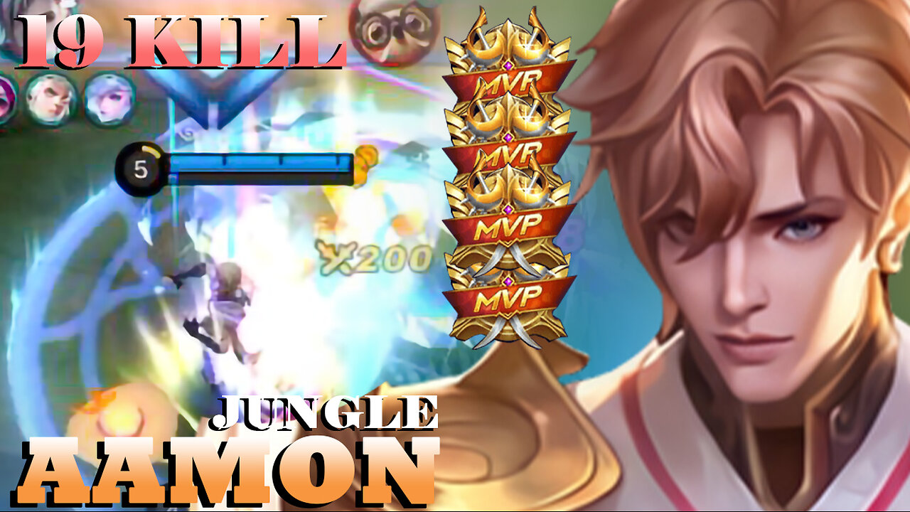 100% Brutal DMG Aamon Jungle !! Aamon Gameplay ~ mobilelegends