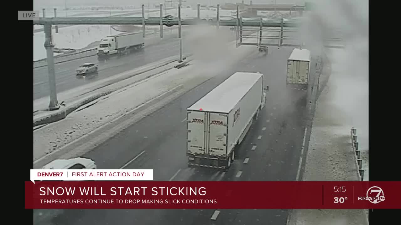 Heavy snow causing traffic issues across Denver area, mountains