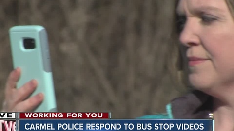 Carmel police respond to bus stop videos