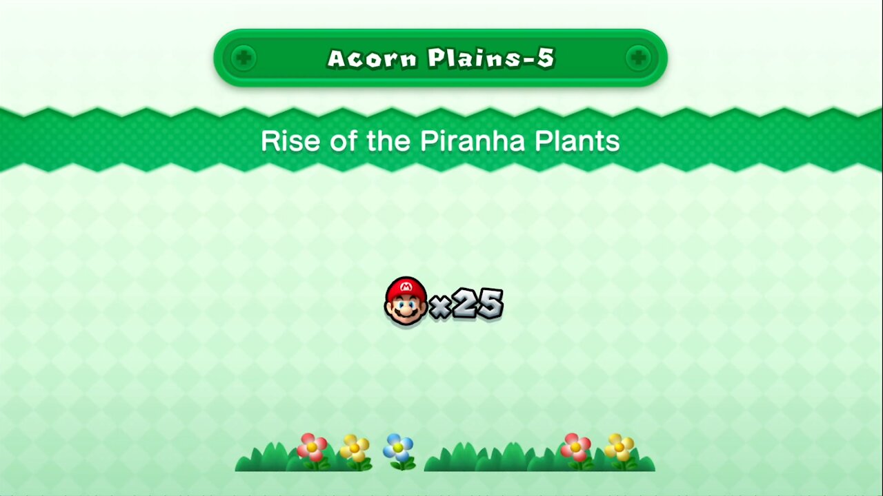 Acorn Plains-5 Rise of the Piranha Plants (All Star Coins). Nintendo Switch New Super Mario U Deluxe