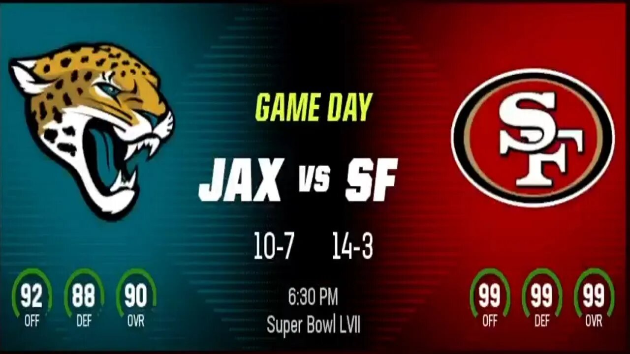 Madden 23 Legends 49ers Vs Jaguars Simulation Franchise S1 Super Bowl