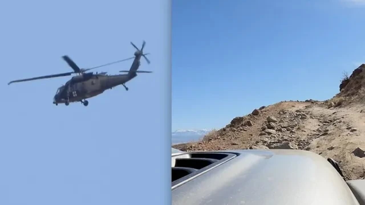 4x4 Jeep Trail, Uranium Mines & Army Helicopters Overhead, Seven Mile, Moab Utah