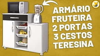 Armário Fruteira 2 Portas 3 Cestos 1 Gaveta Teresina Arte Móveis