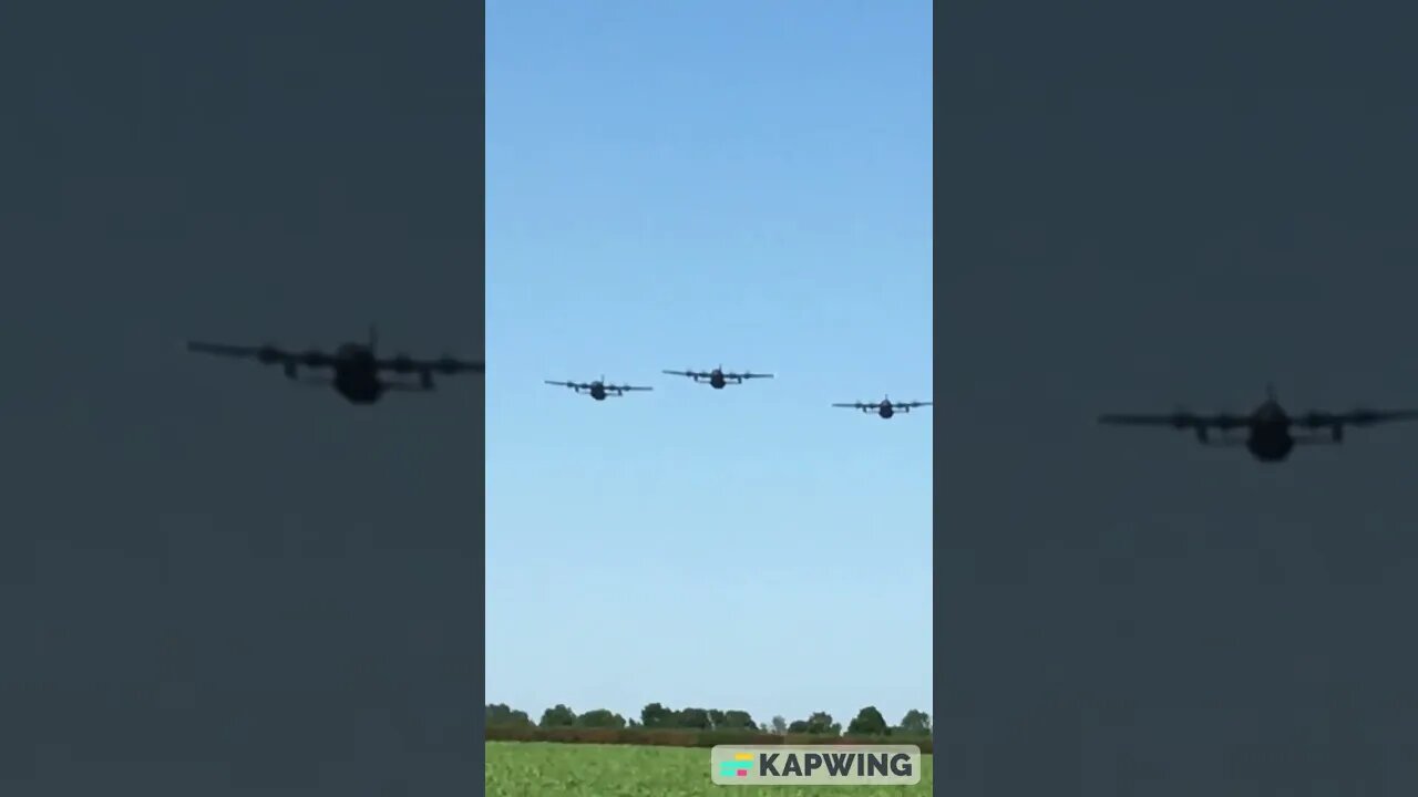 3 C130's Fly Over