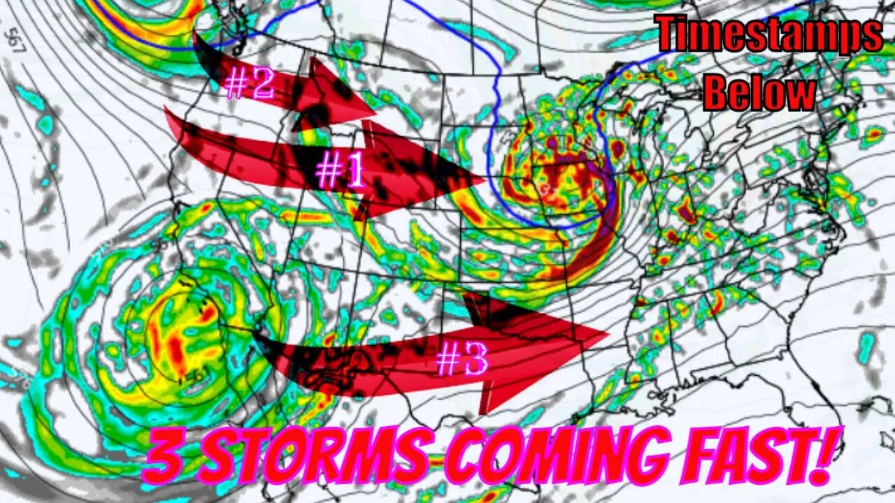 3 Serious Storms Coming, Back to Back to Back! - The WeatherMan Plus