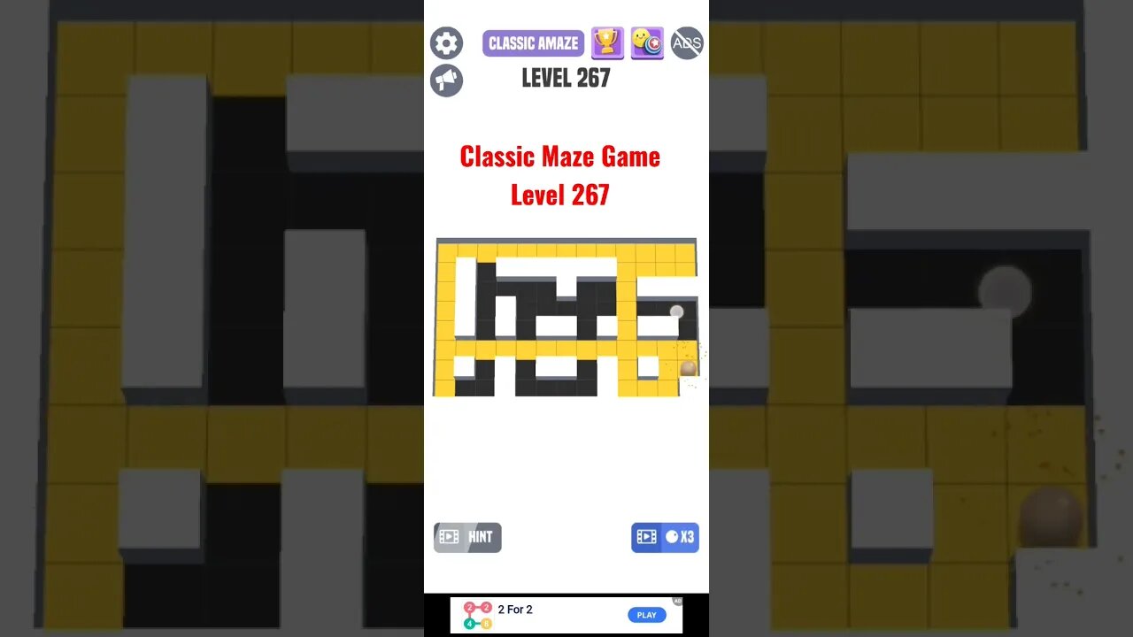 Classic Maze Game Level 267. #shorts