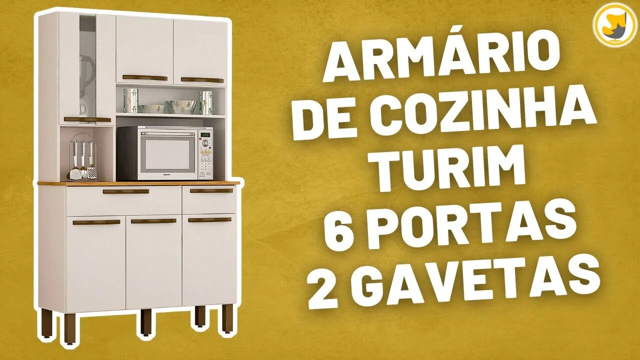 Armário de Cozinha Turim 6 Portas 2 Gavetas Salleto