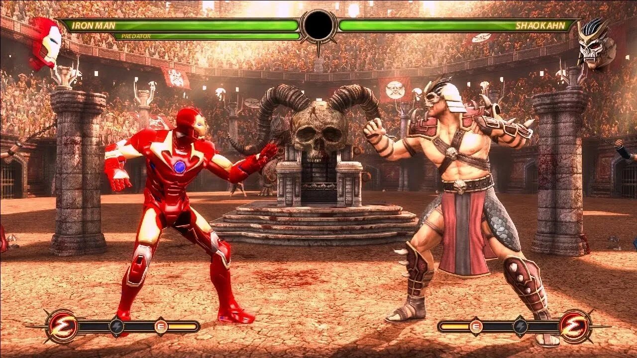 Iron Man And Predator Vs Shao Khan - Mortal Kombat 9 Mod