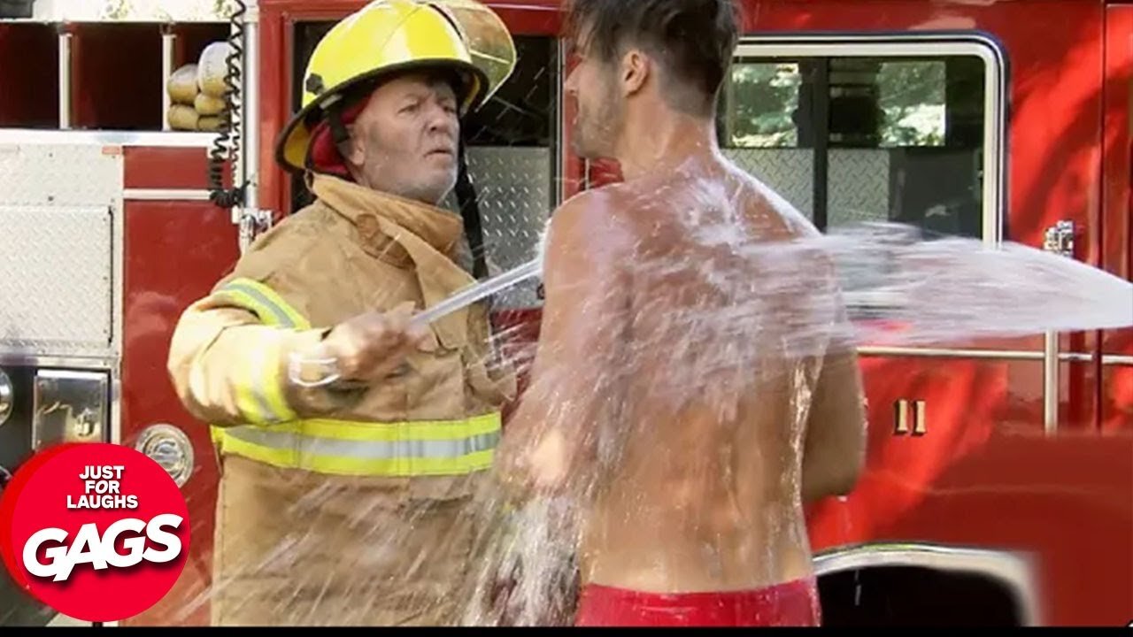 Firefighter Needs Help Scrubbing Prank 2024 - Just For Laughs Gags