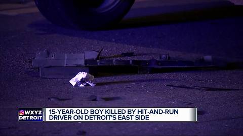 15-year-old killed by hit-and-run driver on Detroit's east side