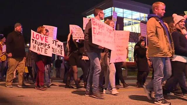 Akron Anti-Trump protest