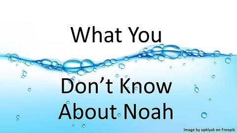 What You Don't Know About Noah