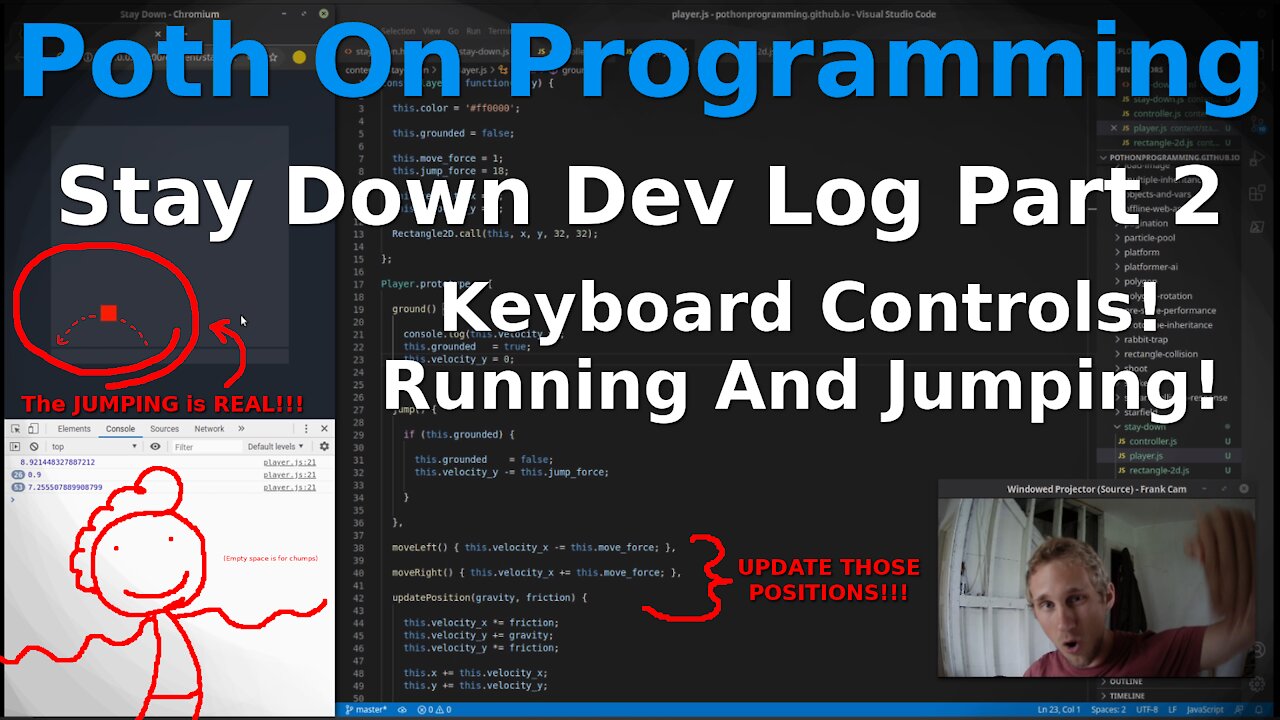 Stay Down Dev Log - Part 2 - Keyboard Controls, Running and Jumping!