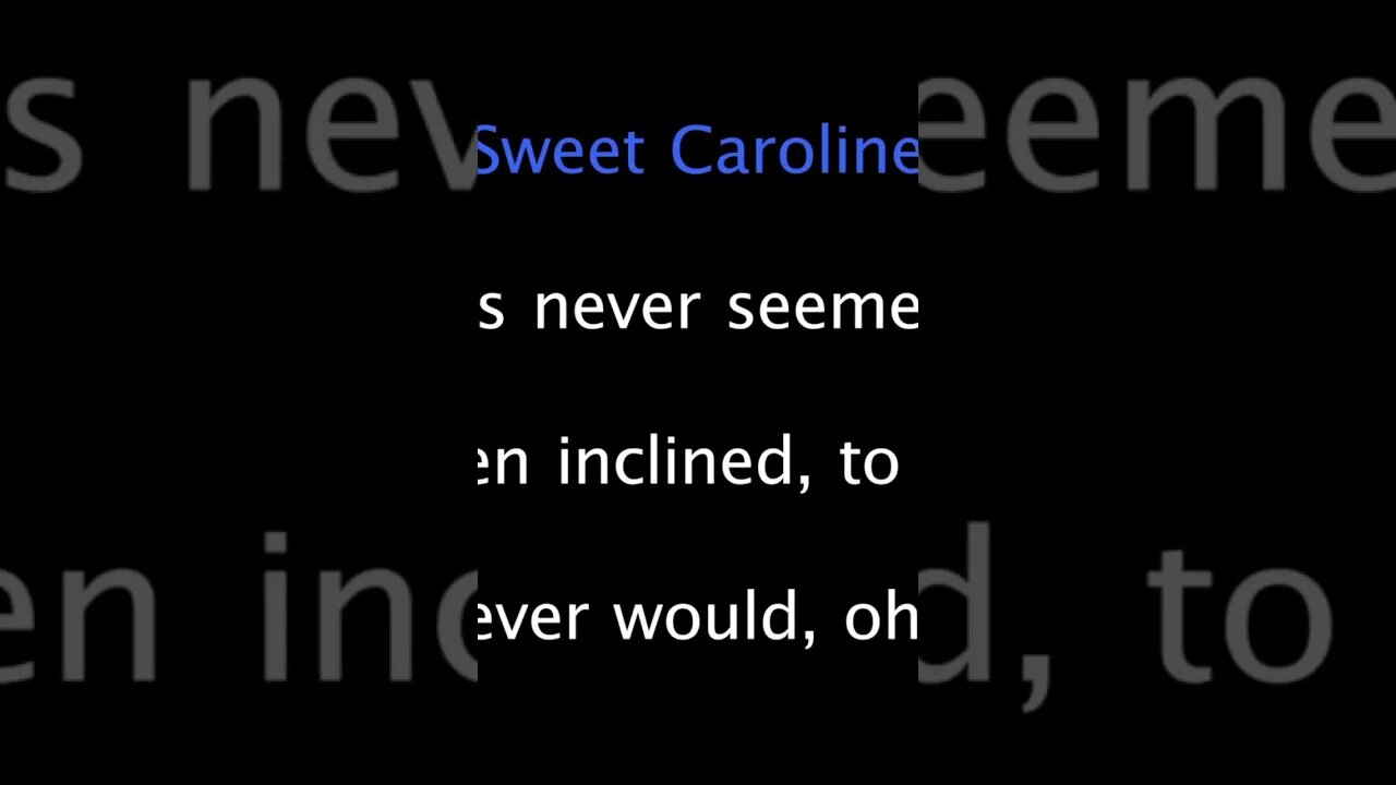 Sweet Caroline Karaoke on Stream