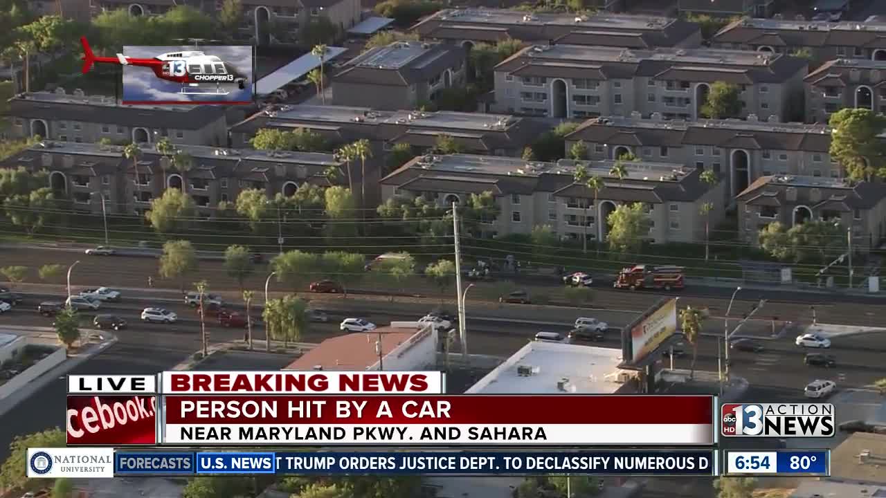 Person hit by Maryland Parkway and Sahara